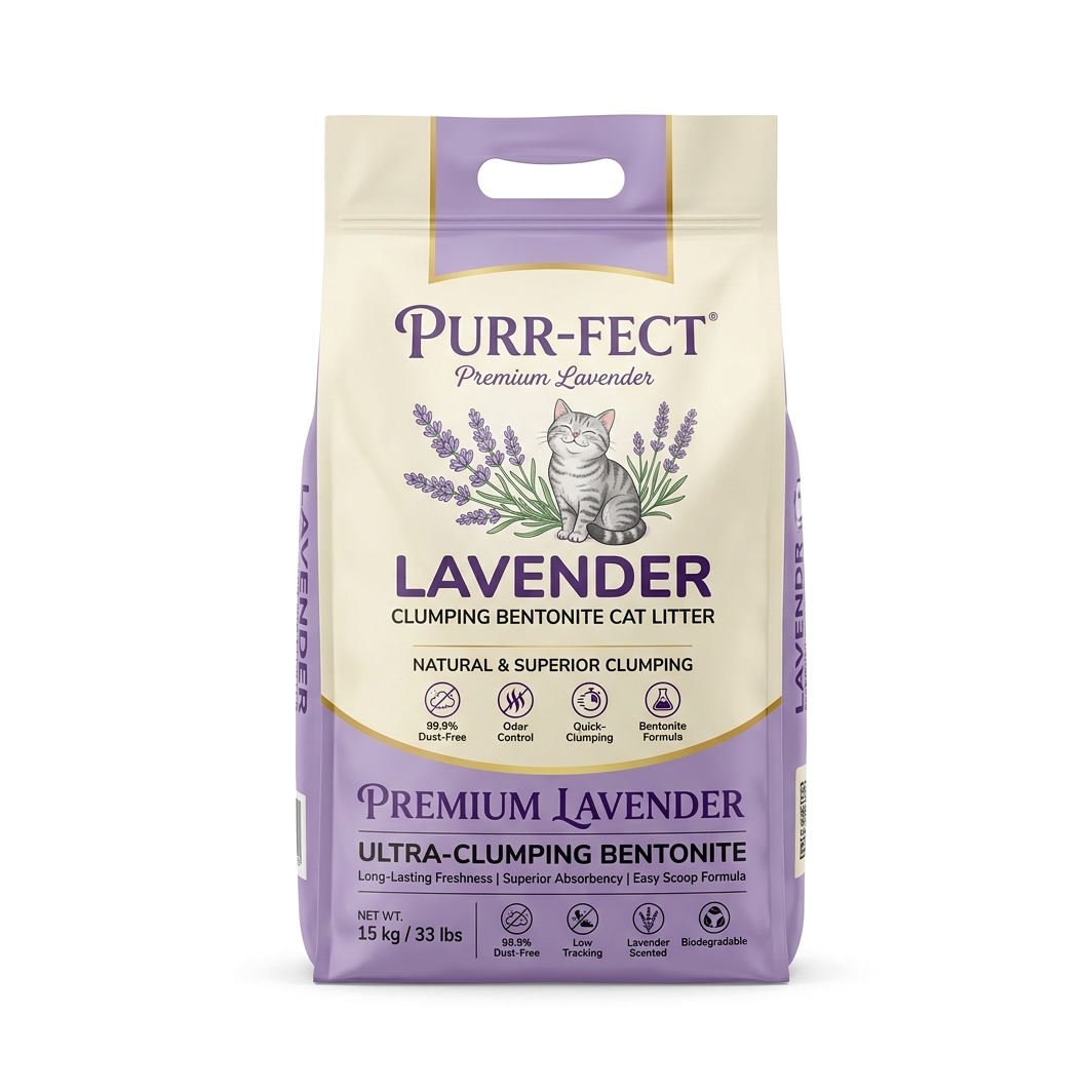 Bentonite Clumping Lavender Cat Litter